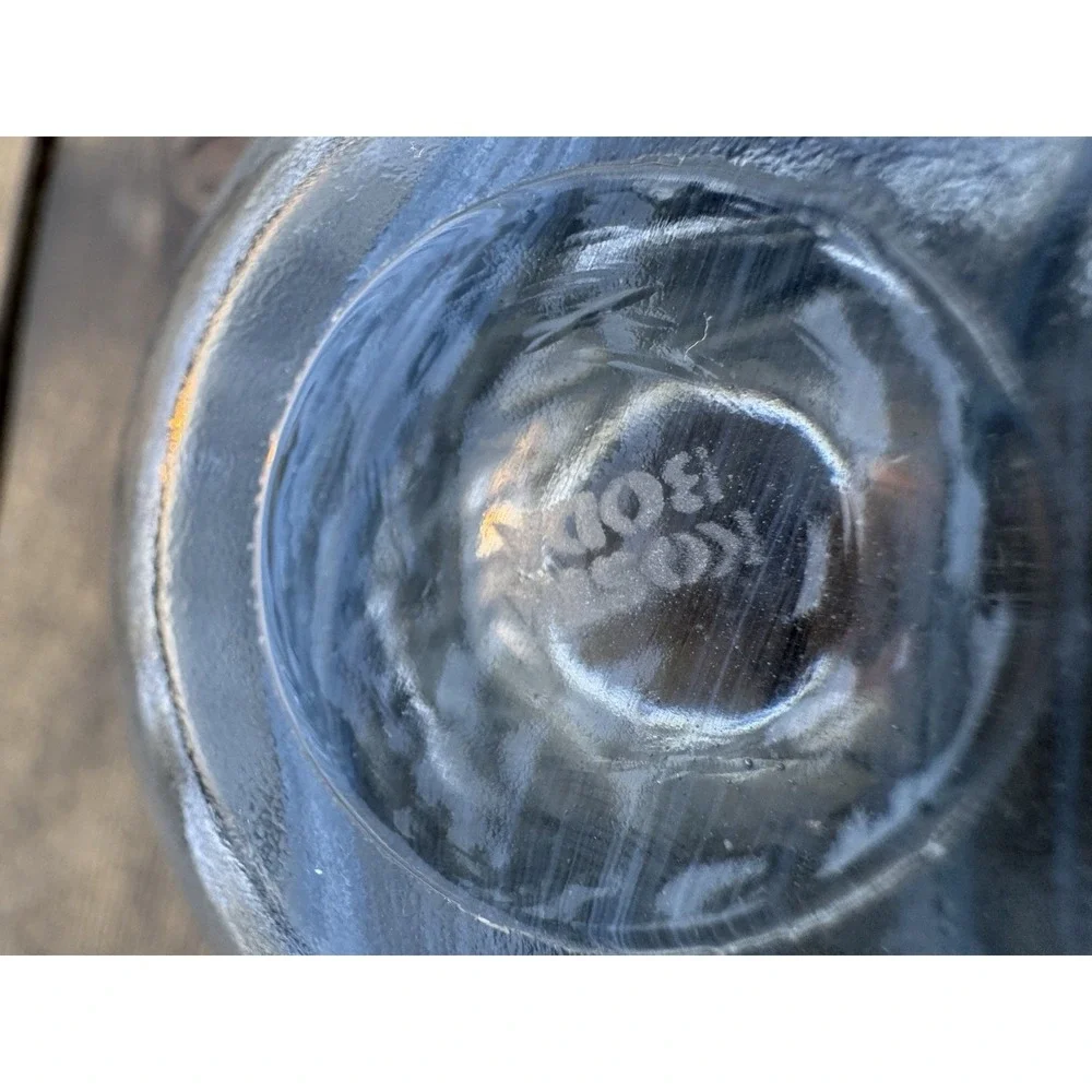 Kosta Boda Art Glass Grey Smoke Swirl Atoll Candle Votive Bowl Scandinavian